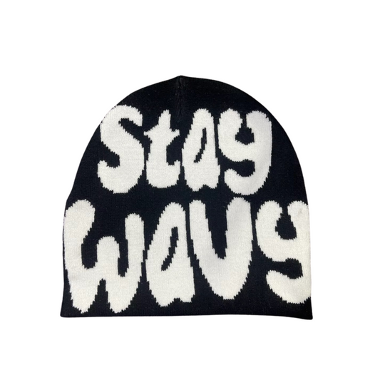 STAY WAVY BEANIE "BLACK"